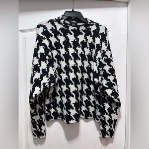 Houndstooth Mock Neck Sweater Express